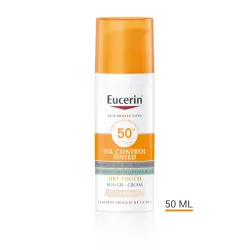 Eucerin Protector Solar Oil Control FPS 50+ con color tono claro 50ml