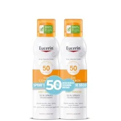 Eucerin Protector Solar SPF50 Spray Transparente Toque Seco 200ml Duplo Promoción