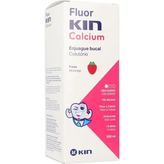 Fluor Kin Calcium Colutorio 500 ml Fresa