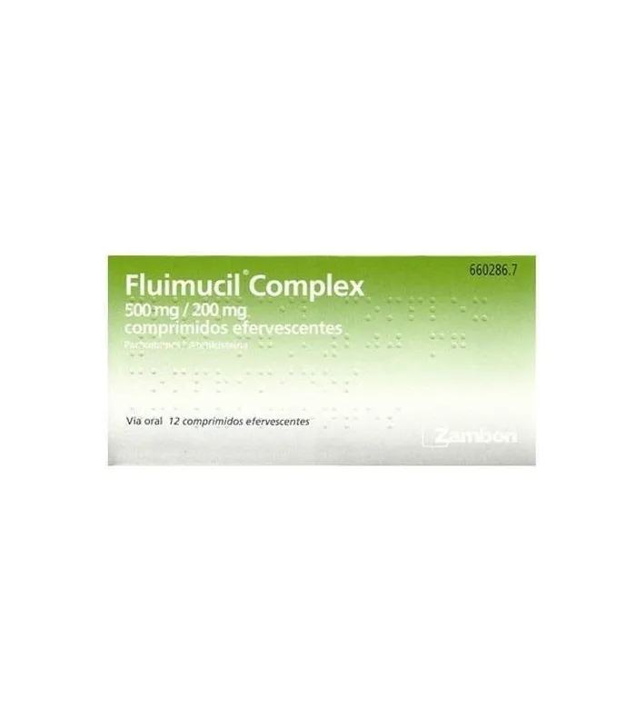 Fluimucil Complex 500/200 Mg 12 Comprimidos Efervescentes