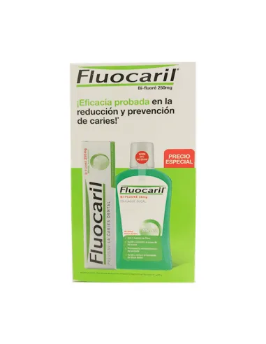 FLUOCARIL BI-FLUORÉ 250 MG PASTA DENTAL 125 ML + COLUTORIO 500 ML PACK
