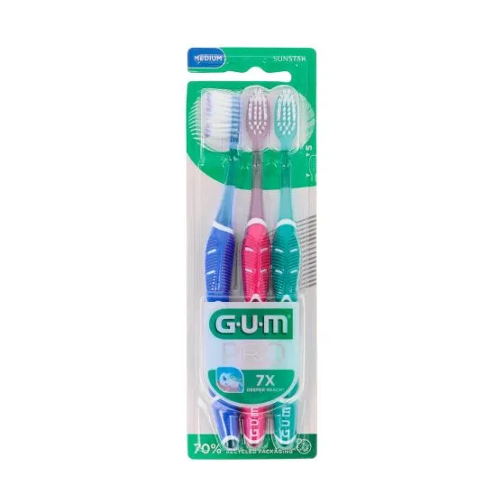 Gum Pro Cepillo Medium Pack Trío
