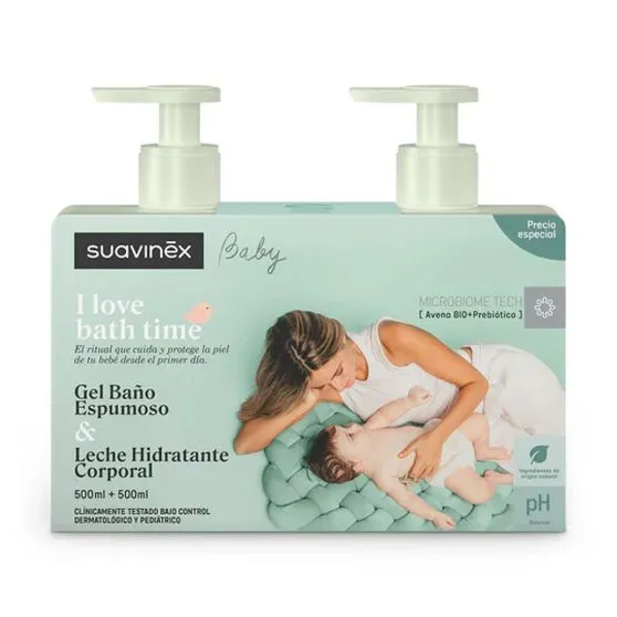 Suavinex Gel Baño Espumoso 500 ml + Leche Hidratante 500 ml