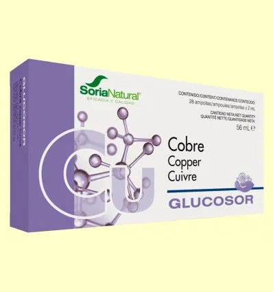 Glucosor Cobre 28 ampollas Soria Natural
