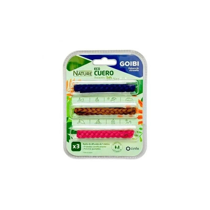 Goibi Pulsera Citronella Eco Cuero 3u