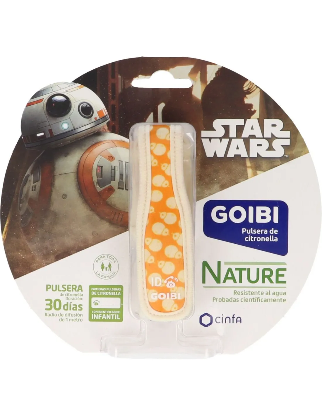 Goibi pulsera de citronella nature star wars BB8