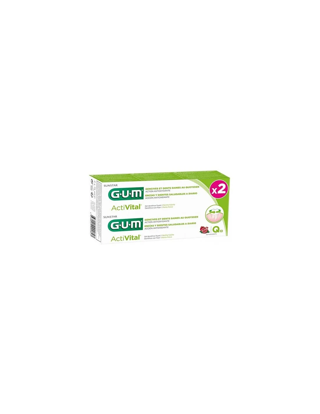 GUM Duplo ActiVital Pasta Dental 2x75 ml
