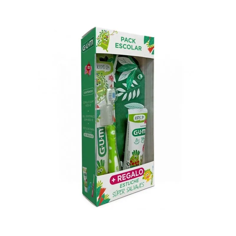 Gum Kids Pack Escolar Cepillo Kids + Pasta + Neceser