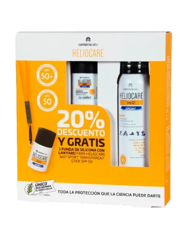 HELIOCARE 360 SPORT TRANSP STICK 25 GR + SPORT SPRAY PACK