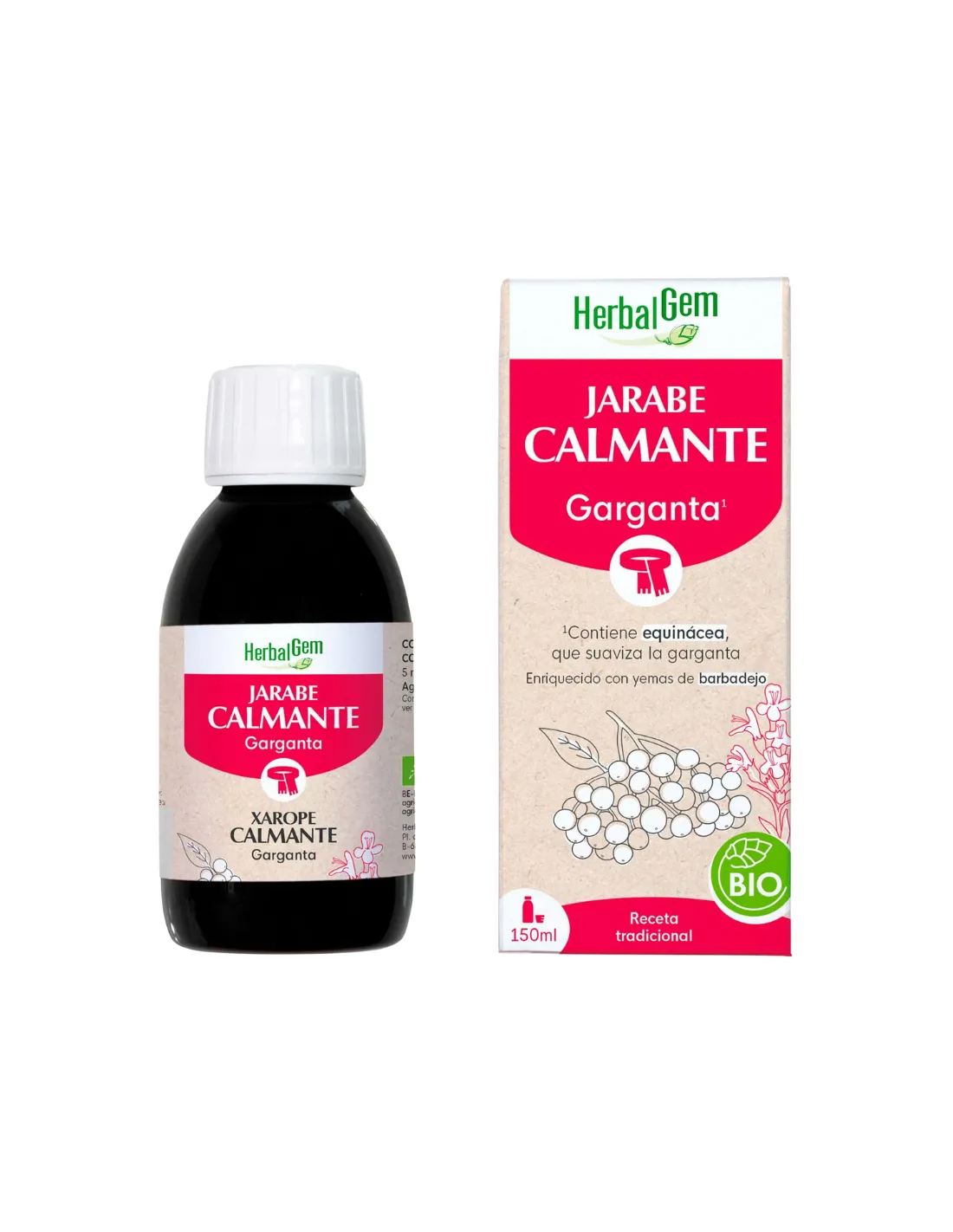 HerbalGem Jarabe Calmante Garganta Bio 150 ml