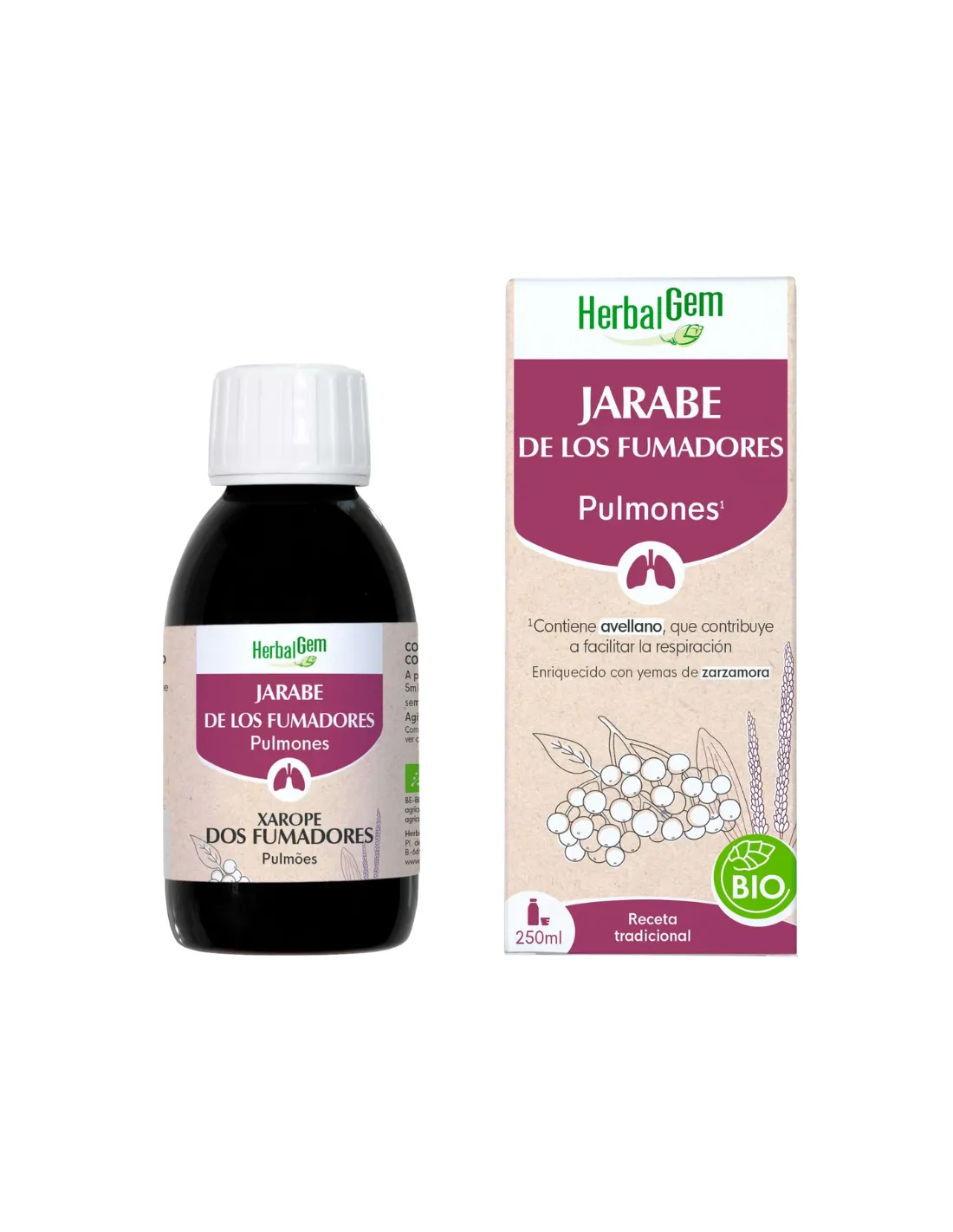 HerbalGem Jarabe De Los Fumadores Bio 250 ml