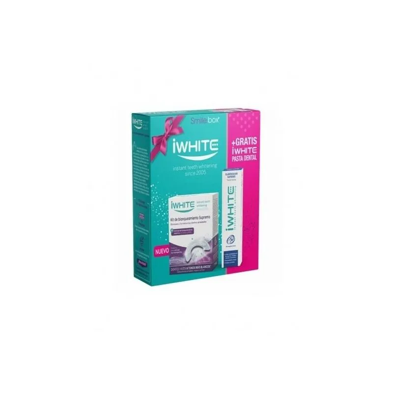 iWhite Smile Box Kit Blanqueamiento Supremo 10 Moldes + Pasta Dental 75ml