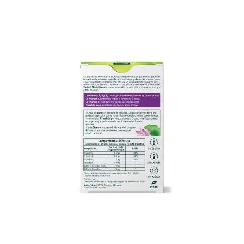 Kneipp Mental Balance 20 Cápsulas