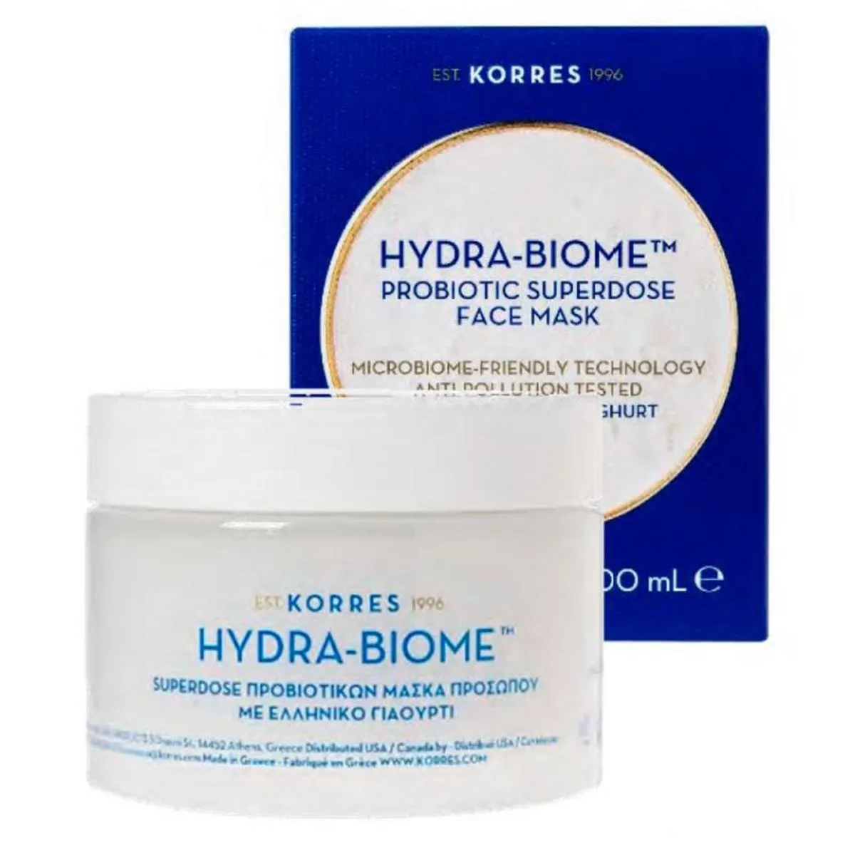 Korres Mascarilla Facial con Probióticos Hydra-Biome Yogur Griego 100ml