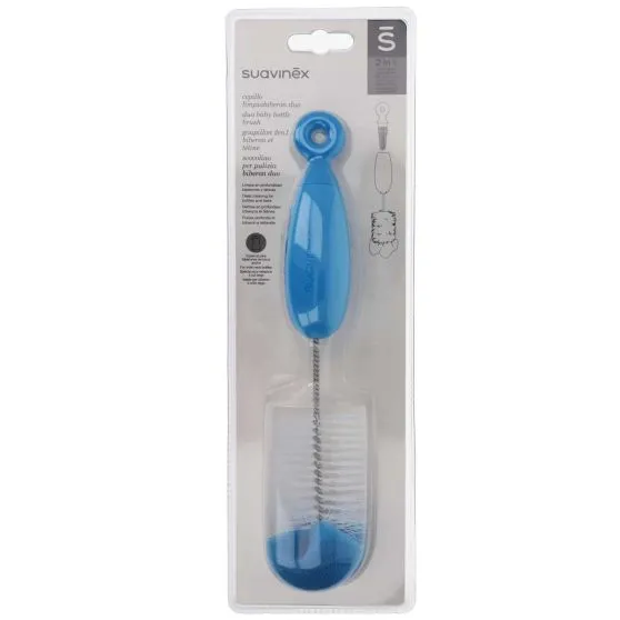 Suavinex Cepillo Limpiabiberón Duo (colores surtidos)