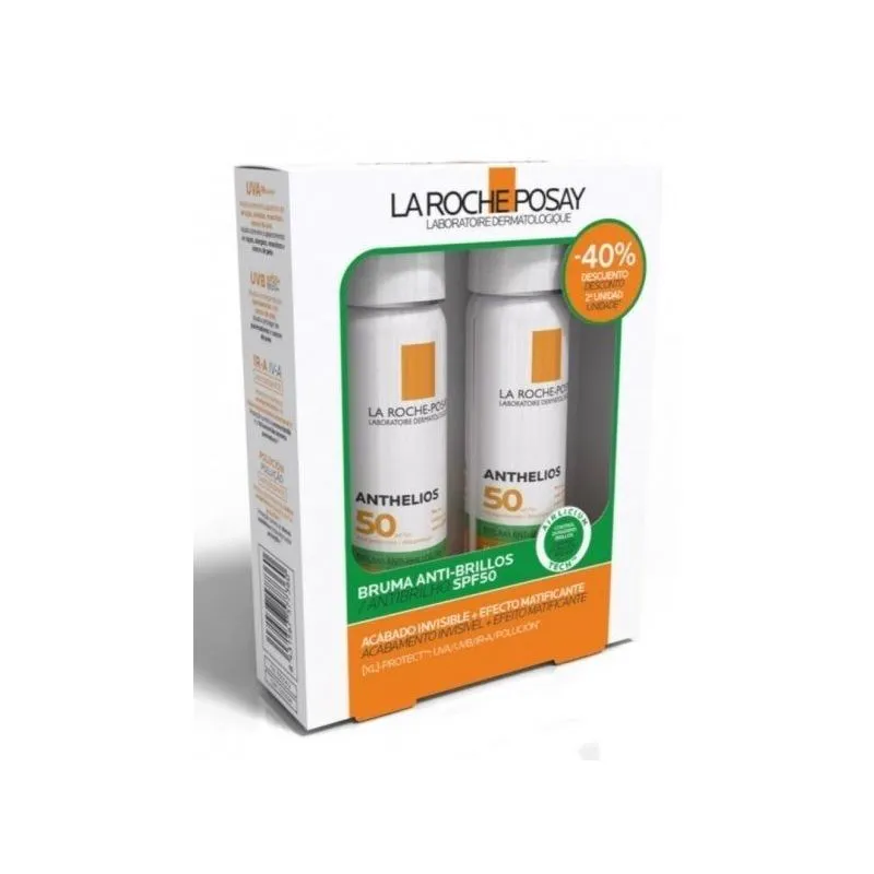 La Roche Posay Anthelios Bruma Facial Antibrillos Spf50 Duplo