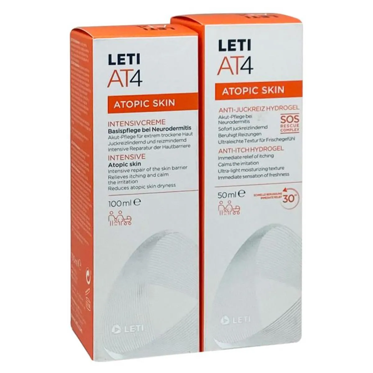 Pack Leti AT4 Hidrogel Antipicor 50ml + Crema Intensivo 100ml