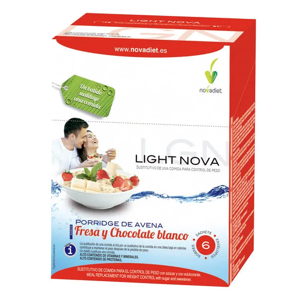 Light Nova Porridge Fresa 6 sob Novadiet