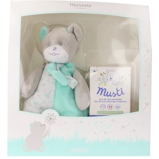 Mustela Pack Agua de Perfume Musti + Osito Peluche azul
