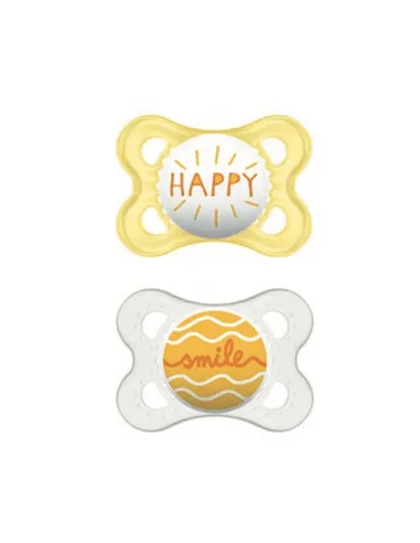 MAM CHUPET SILICONA ORIGINAL 0-6M AMARILLO 2 UND