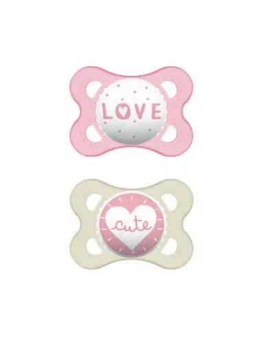 MAM CHUPETE SILICONA ORIGINAL 0-6 M ROSA 2 UND