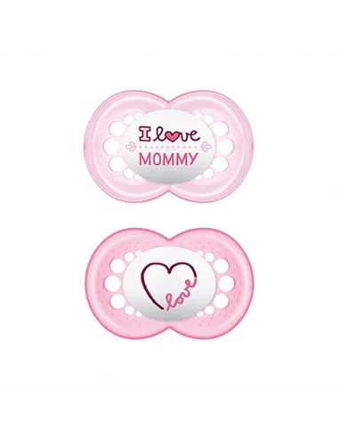MAM CHUPETE SILICONA ORIGINAL + 6 M ROSA 2 UND