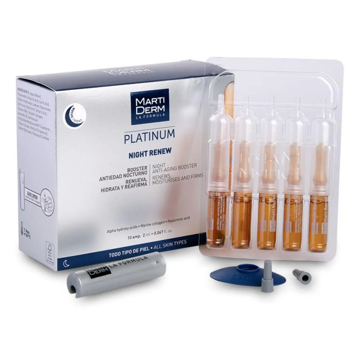 Martiderm Platinum Night Renew 10 ampollas