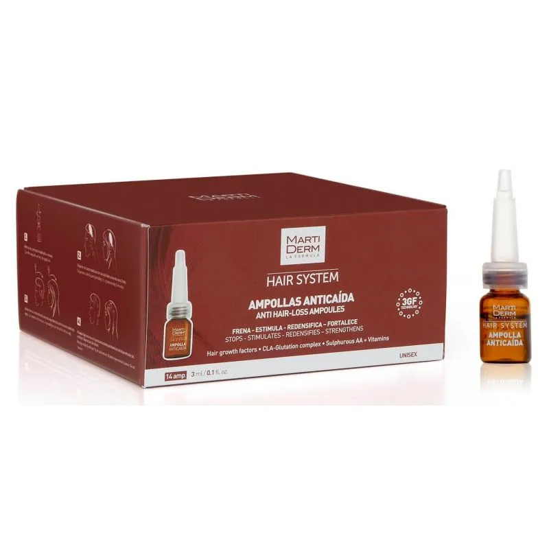 Martiderm Hair System Ampollas Anticaída 14 uds