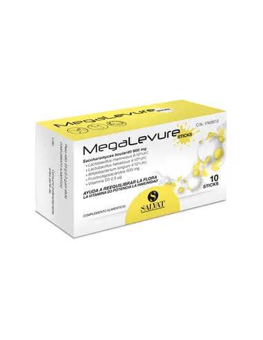 MEGALEVURE SABOR PLATANO 10 STICKS