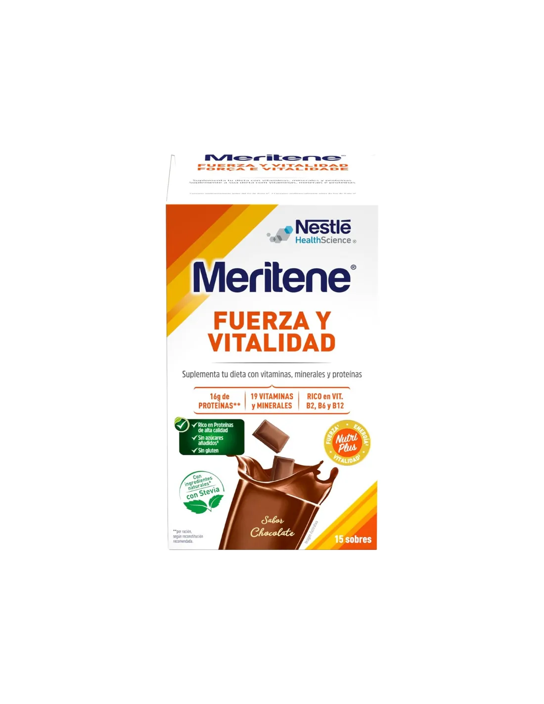 Meritene Fuerza y Vitalidad Sabor Chocolate 15 Sobres