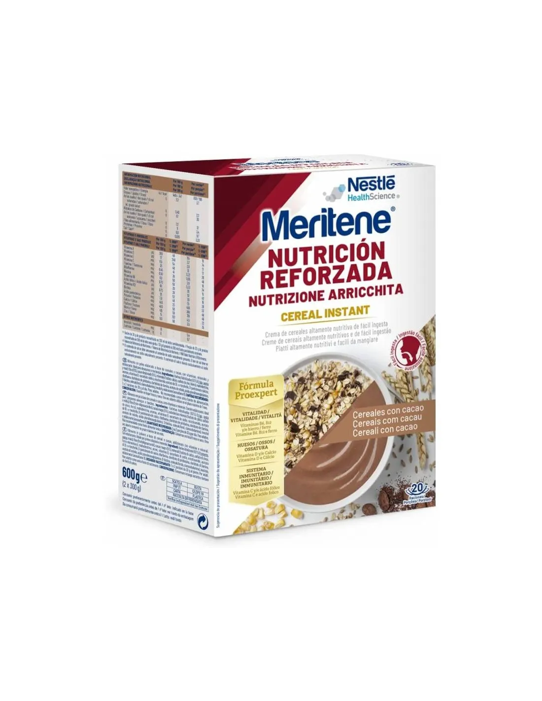 Meritene Nutrición Reforzada Sabor Cereales con Cacao 2x300g