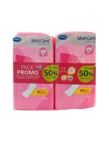 MOLICARE LIGERA LADY PAD 1.5 GOTAS DUPLO 2 X 28 UNIDADES