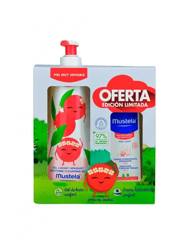 MUSTELA GEL BAÑO CONFORT 500 ML + CREMA HIDRATANTE CONFORT 40 ML PACK