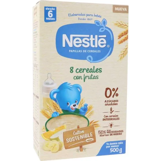 Nestlé Papilla 8 Cereales con fruta + 6 meses