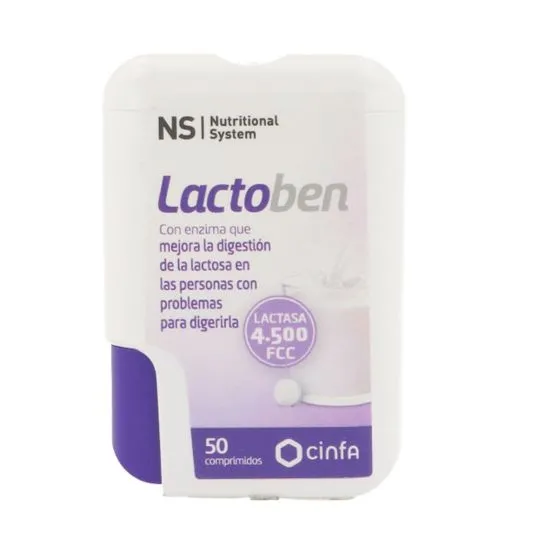 Lactoben Lactasa 4.500 FCC para digerir la Lactosa
