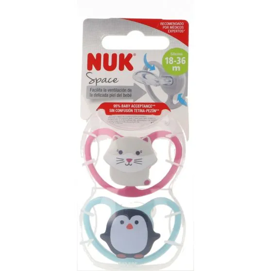 NUK Chupete Animales 18-36 meses 2 uds - 2 modelos