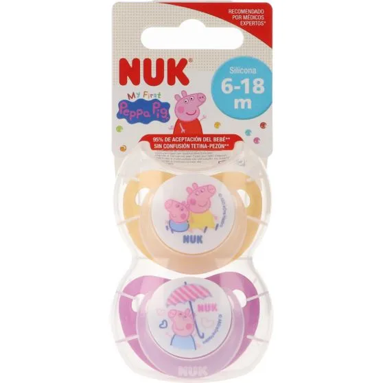 NUK Chupete Peppa Pig 6-18 meses 2 uds