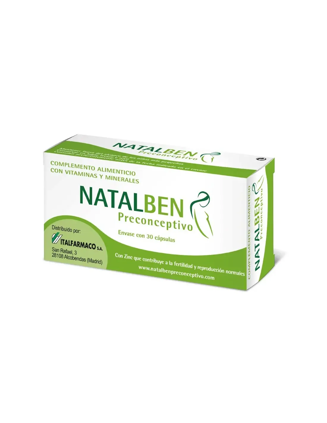 NATALBEN Preconceptivo 30 Cápsulas