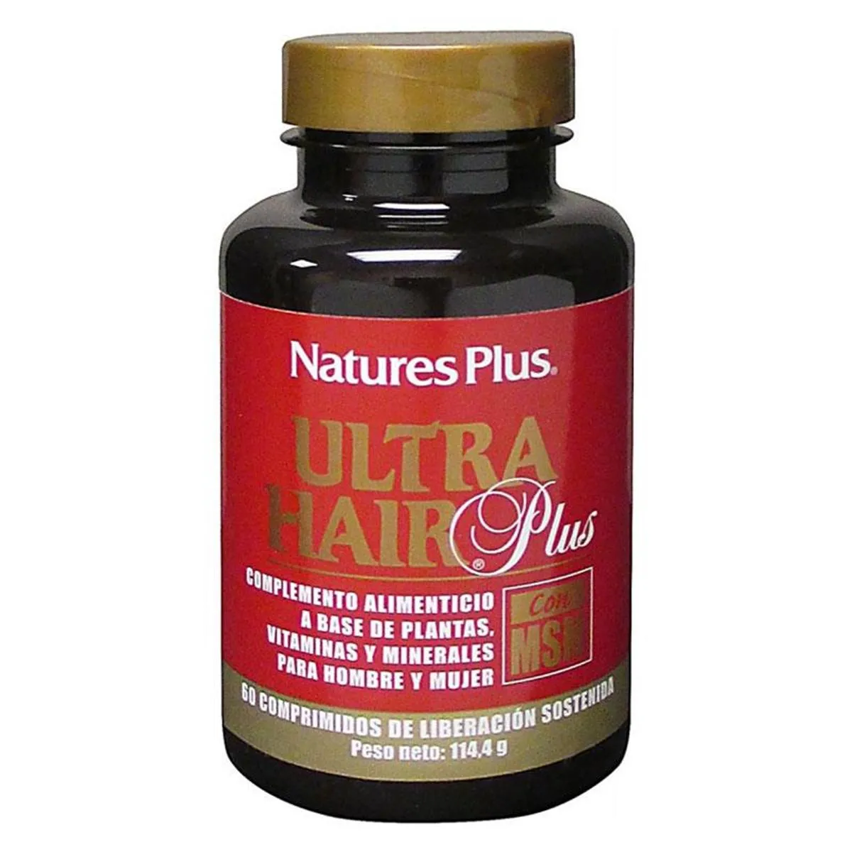 Natures Plus Ultra Hair Plus con MSM 60 comprimidos