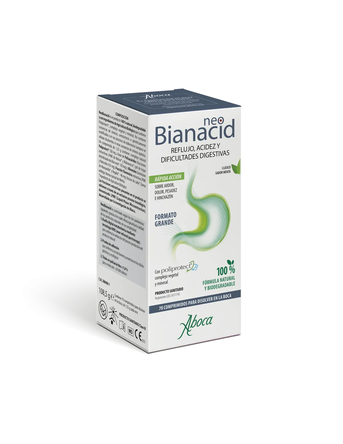 ABOCA Neobianacid Acidez, Reflujo, Dificultades Digestivas 70 Comprimidos