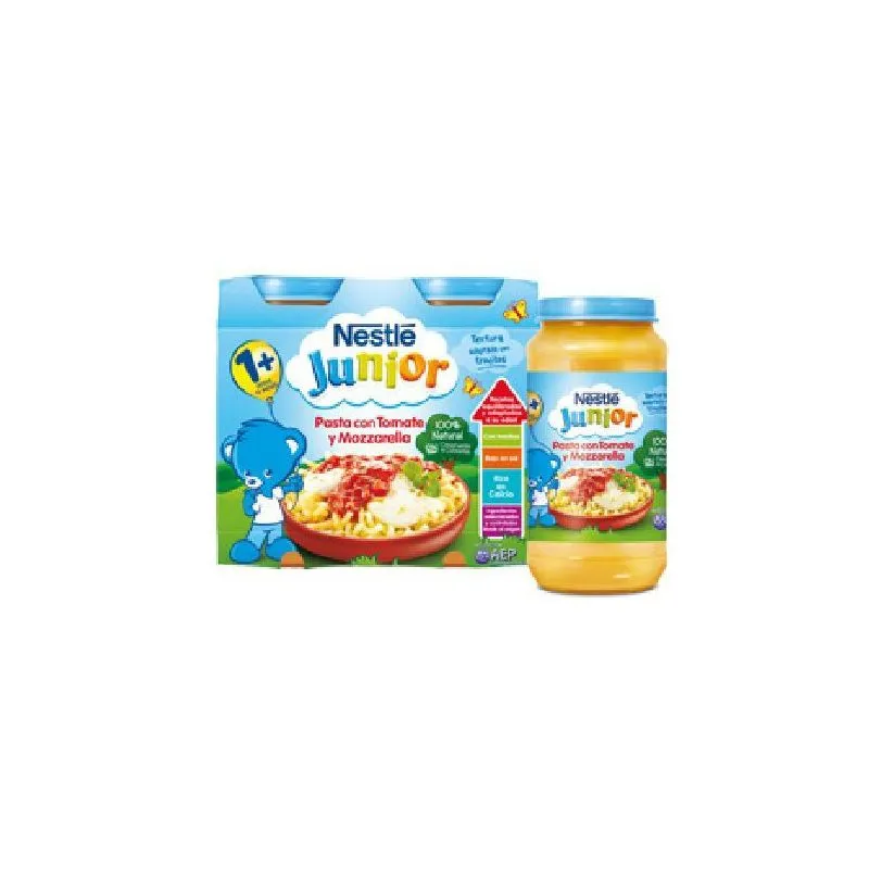 Nestlé Junior Pasta con Tomate y Mozzarella 200gr 2uds