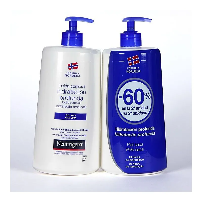 Neutrogena Loción corporal Piel seca Duplo 2x400m