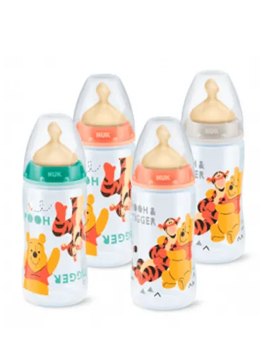 NUK BIBERÓN LÁTEX BOCA ANCHA T1 M WINNIE THE POOH 300 ML