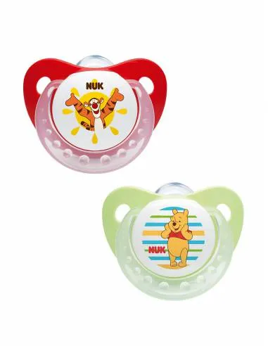 NUK CHUPETE SILICONA WINNIE THE POO T1 2 UNIDADES