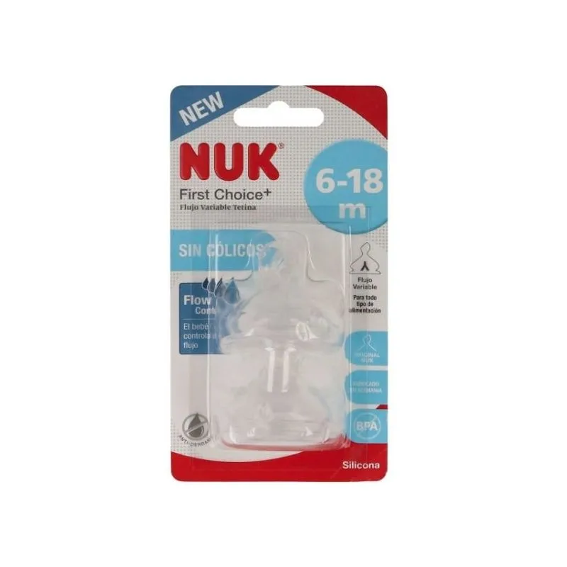 Nuk Tetina FC+ Silicona 6-18m Flujo Variable