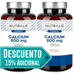Nutralie Calcio con Magnesio Vitamina D3 800mg 90 Comprimidos + 90 Comprimidos