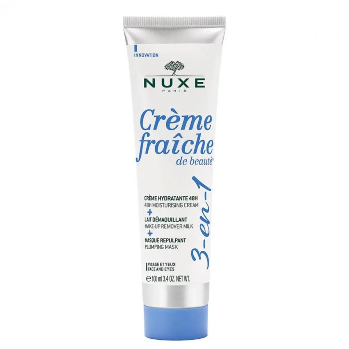 Nuxe Crème Fraîche de Beauté 3 en 1: Hidratante, Desmaquillante, Mascarilla 100ml