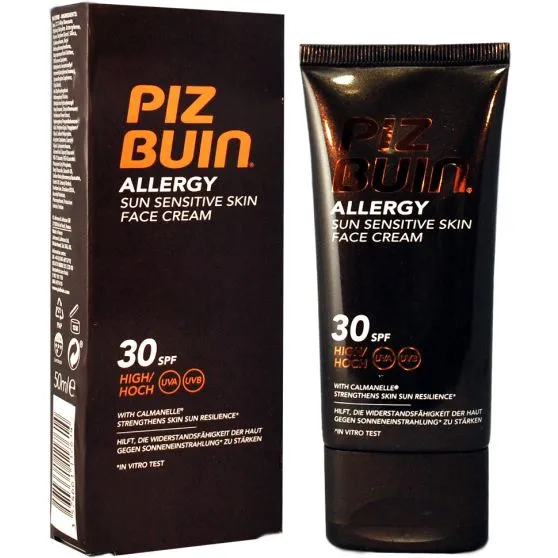 Piz Buin Crema Rostro Piel Sensible SPF 30