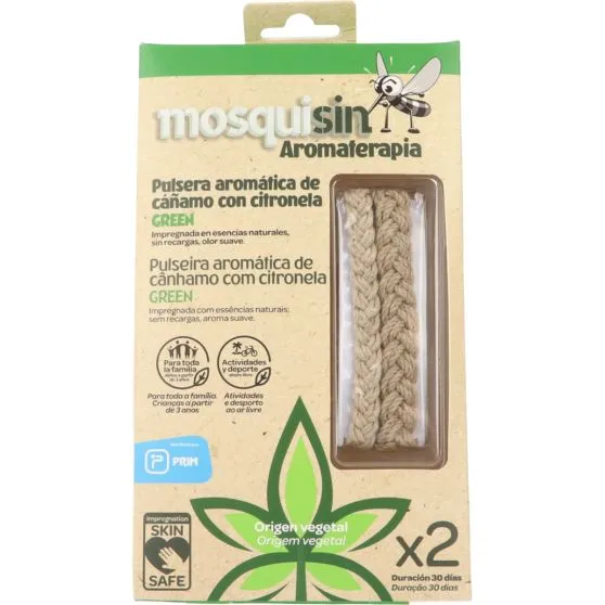 Pulsera Antimosquitos MosquiSin Green 2 Uds.
