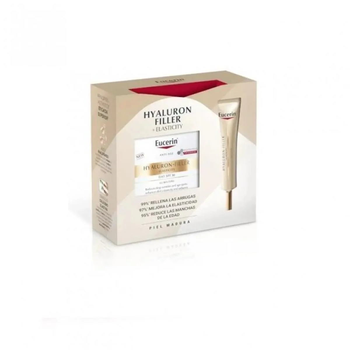 Pack Eucerin Hyaluron-Filler Elasticity Día SPF30 50ml + Contorno de Ojos 15ml